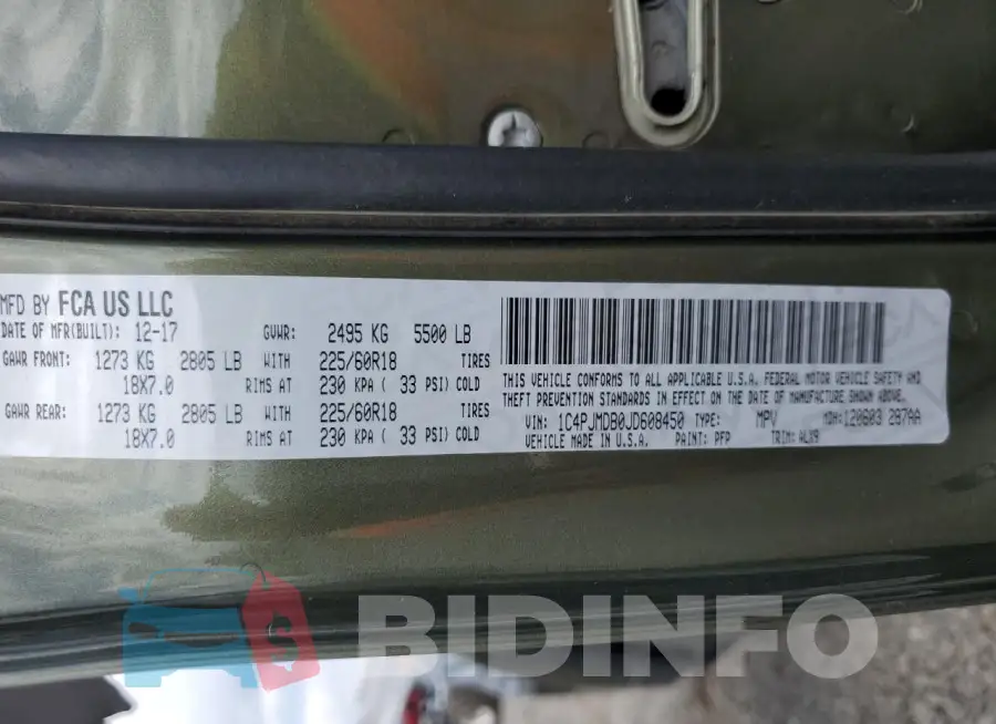 1C4PJMDB0JD608450 Photo# 13