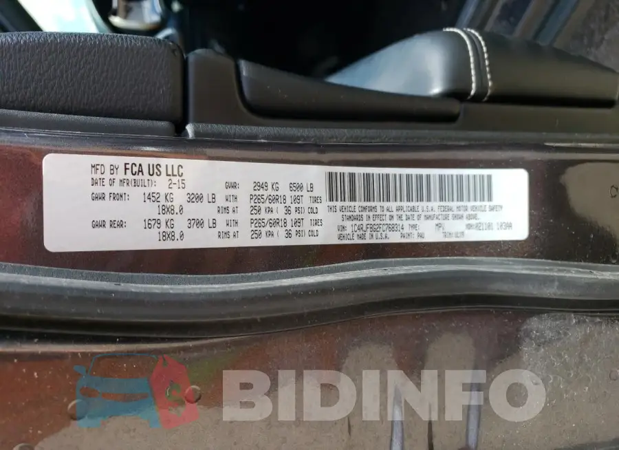 1C4RJFBG2FC768314 Photo# 13