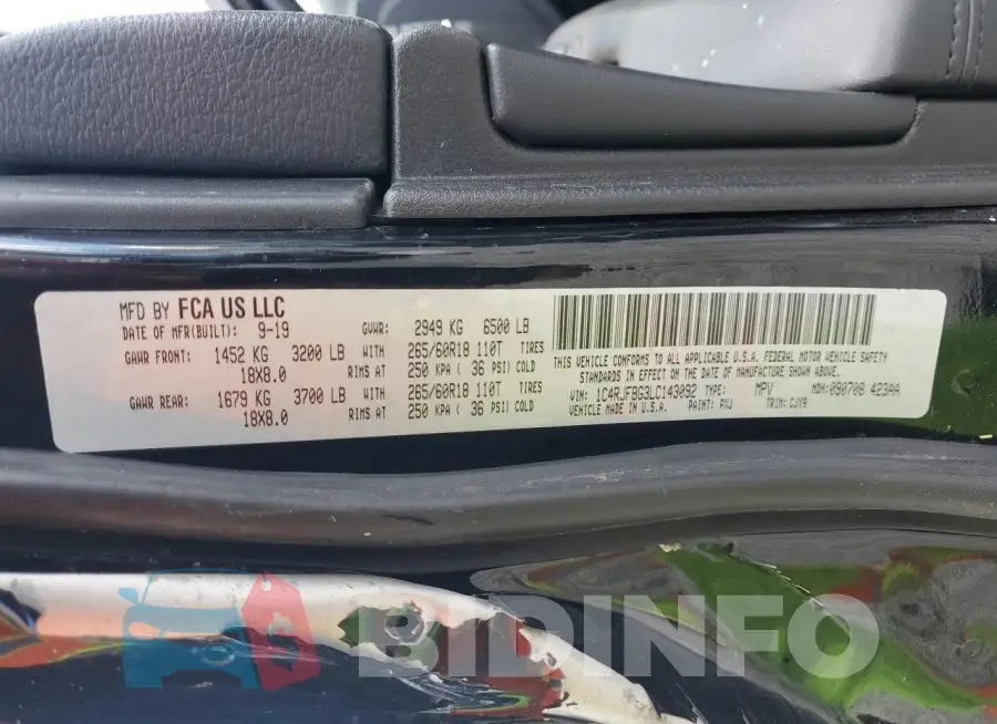 1C4RJFBG3LC143092 Photo# 12