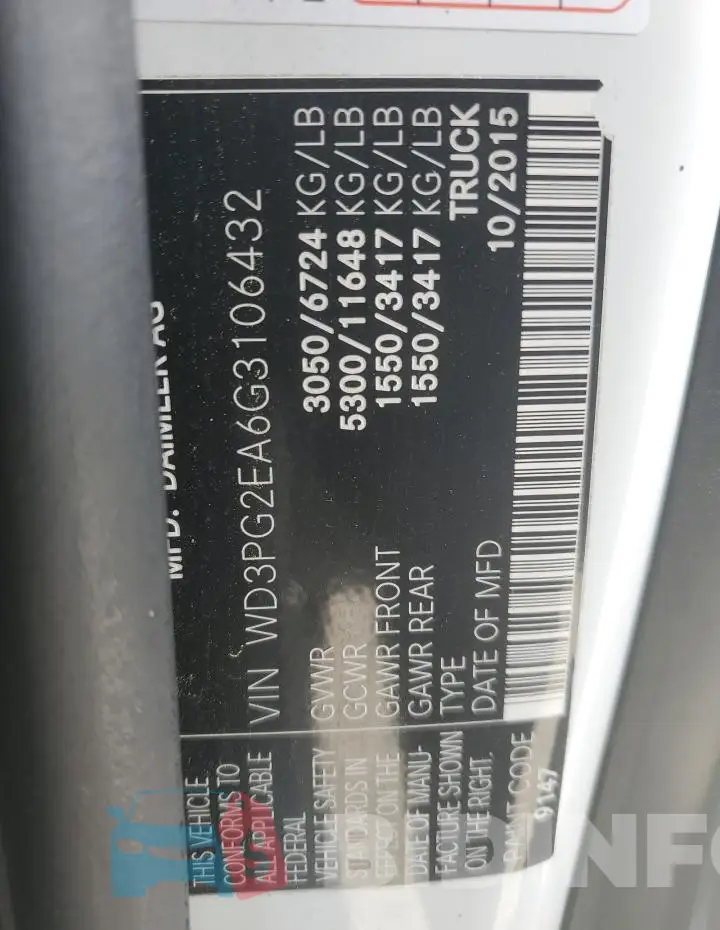 WD3PG2EA6G3106432 Photo# 12