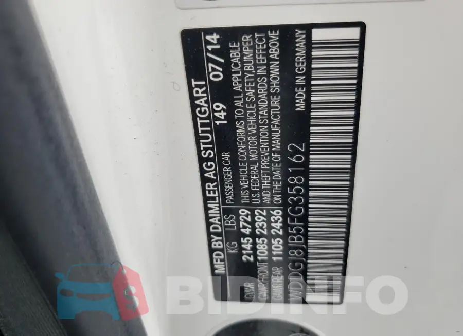 WDDGJ8JB5FG358162 Photo# 12