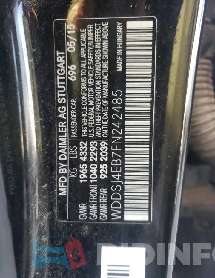 WDDSJ4EB7FN242485 Photo# 13
