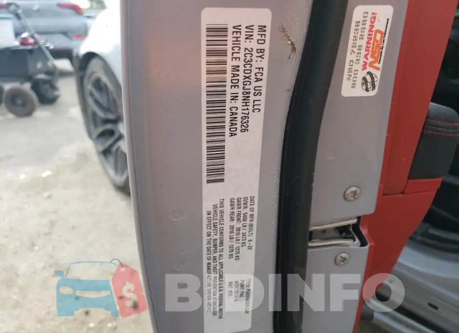 2C3CDXGJ8NH176326 Photo# 12