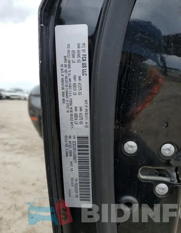 2C3CDZBT2JH288277 Photo# 12
