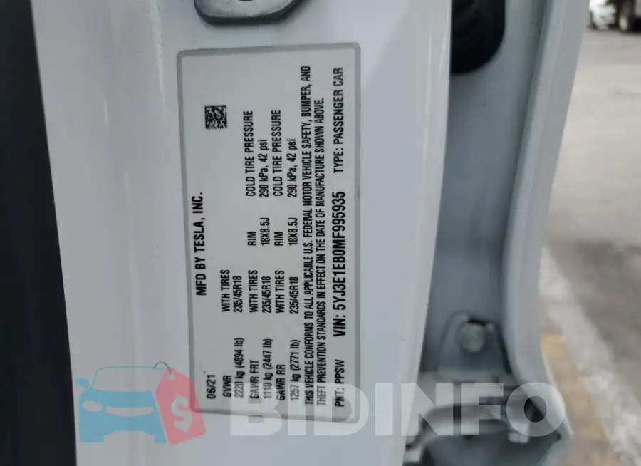 5YJ3E1EB0MF995935 Photo# 12