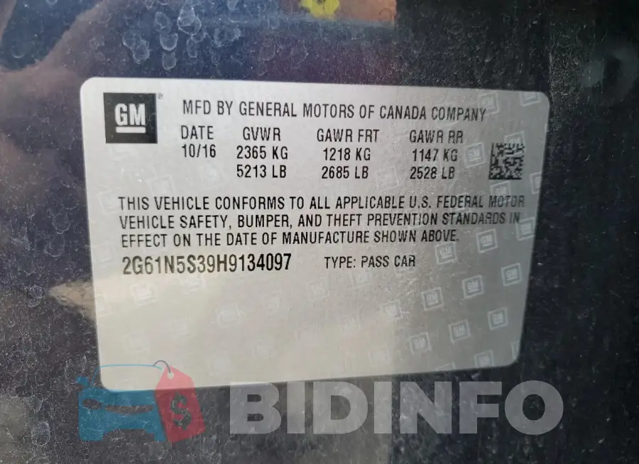 2G61N5S39H9134097 Photo# 12
