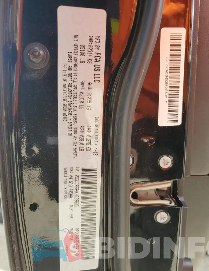2C3CCABG4KH628635 Photo# 13