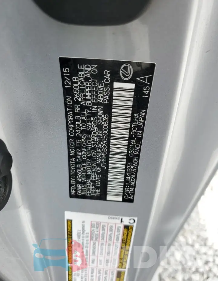 JTHSM5BC9G5000835 Photo# 12