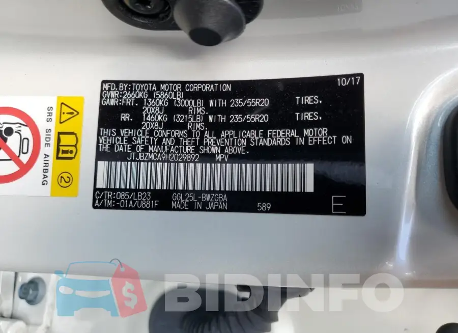 JTJBZMCA9H2029892 Photo# 13