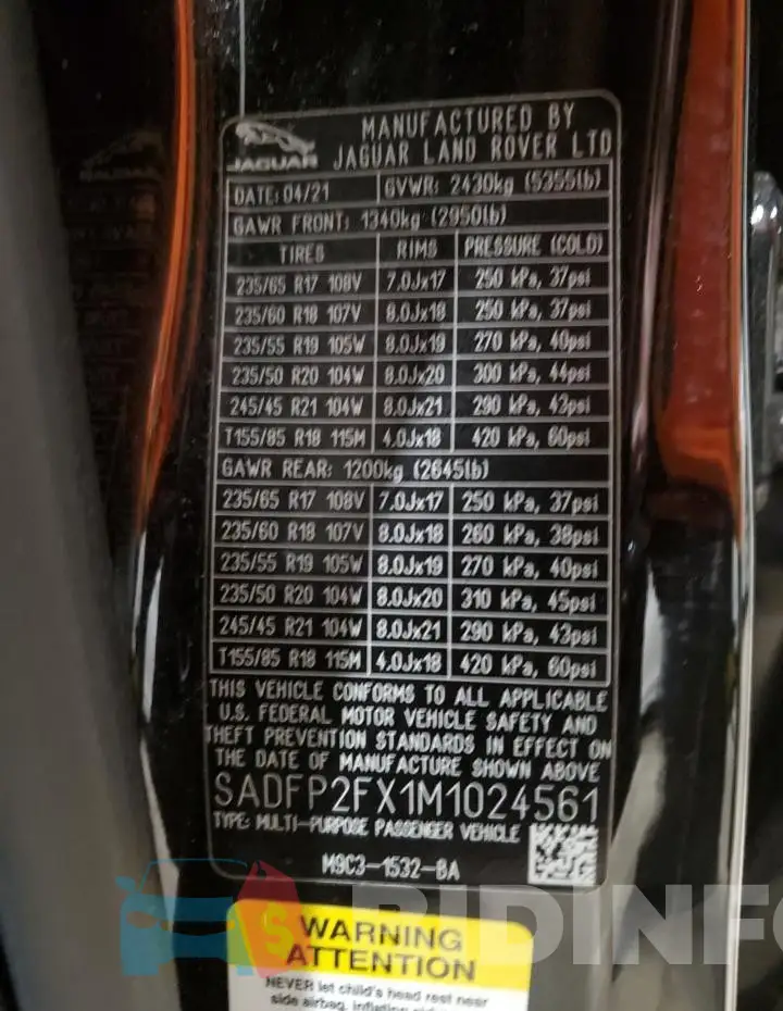 SADFP2FX1M1024561 Photo# 13