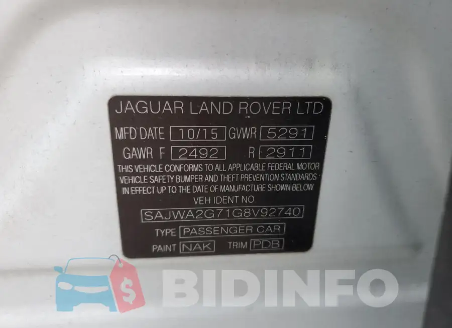 SAJWA2G71G8V92740 Photo# 12
