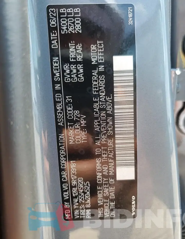 YV4L12RL9R1739181 Photo# 13