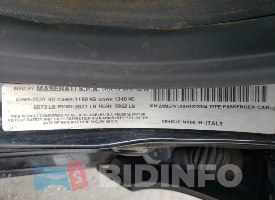 ZAM57RTAXH1223934 Photo# 12