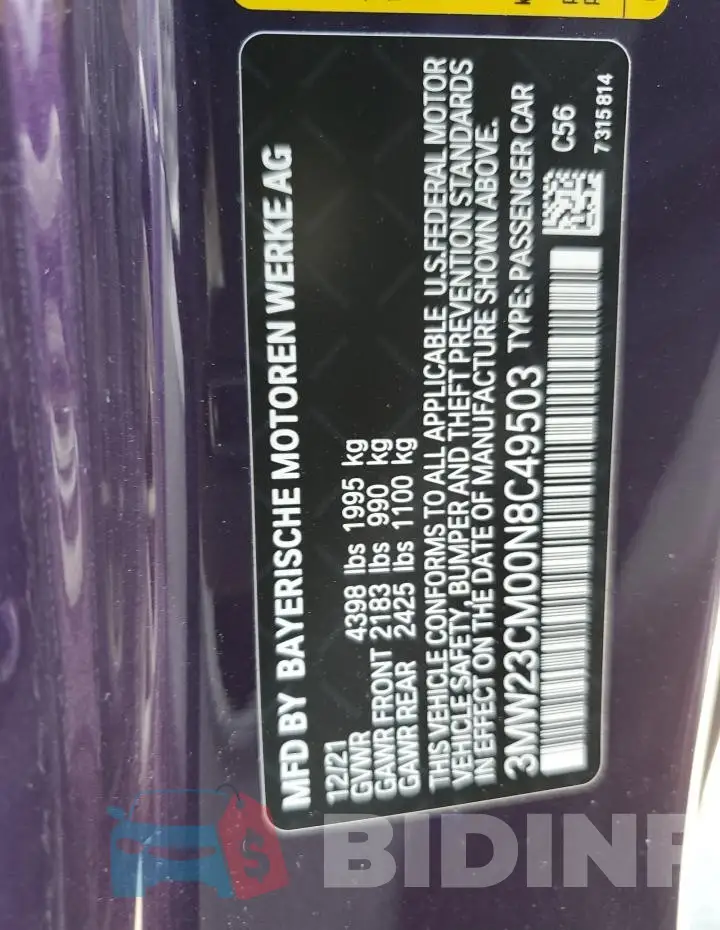 3MW23CM00N8C49503 Photo# 13