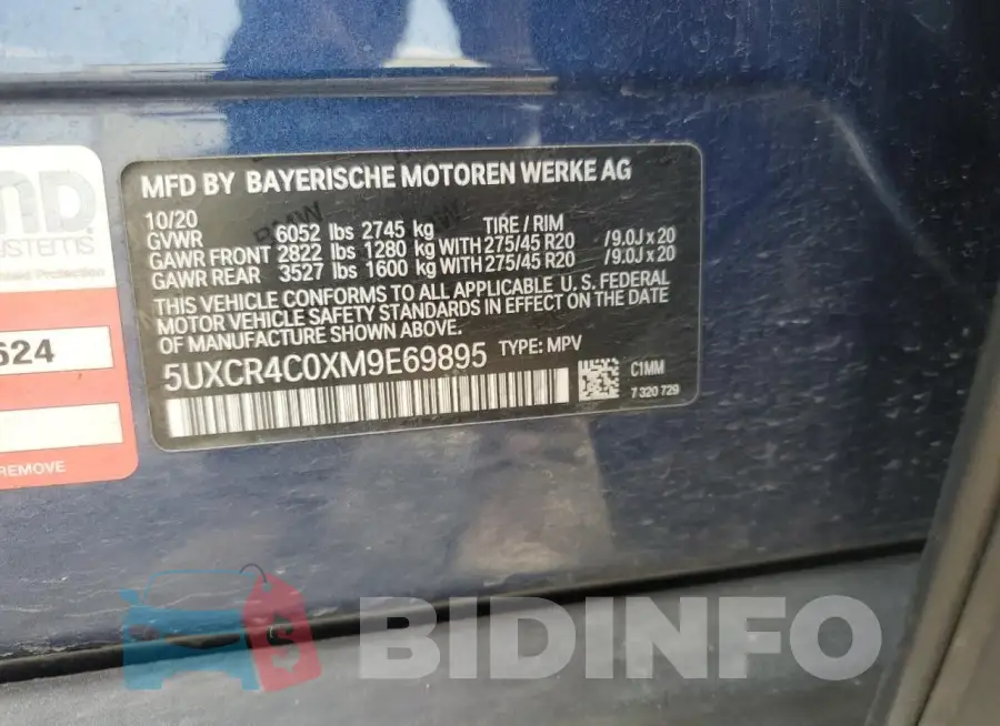 5UXCR4C0XM9E69895 Photo# 13