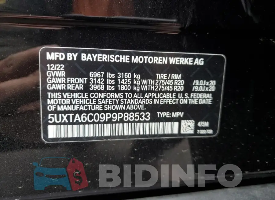 5UXTA6C09P9P88533 Photo# 12