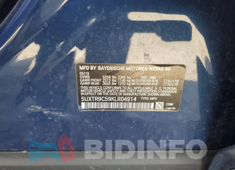 5UXTR9C59KLR04914 Photo# 13