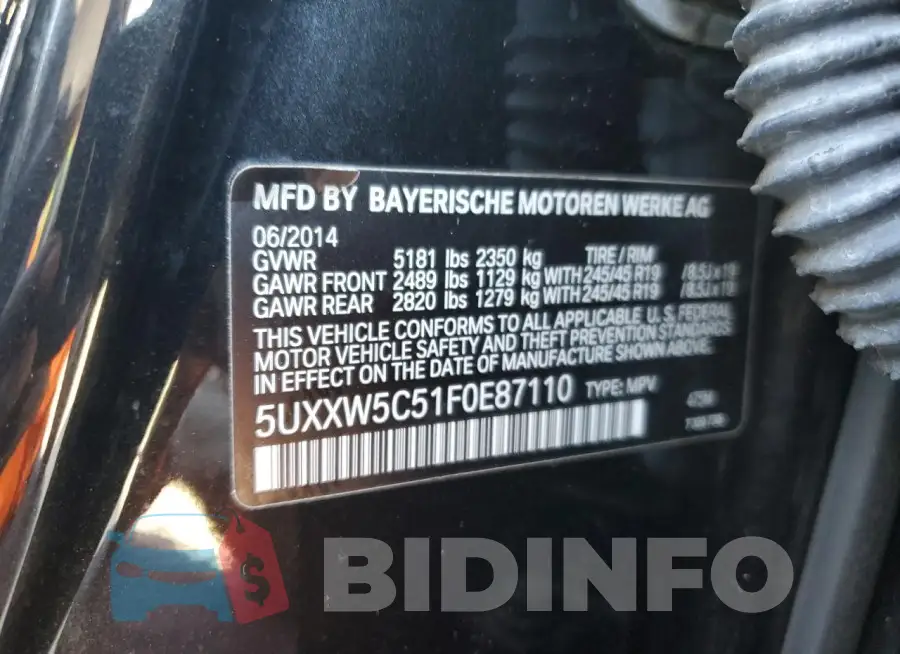 5UXXW5C51F0E87110 Photo# 13
