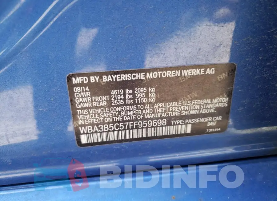 WBA3B5C57FF959698 Photo# 13