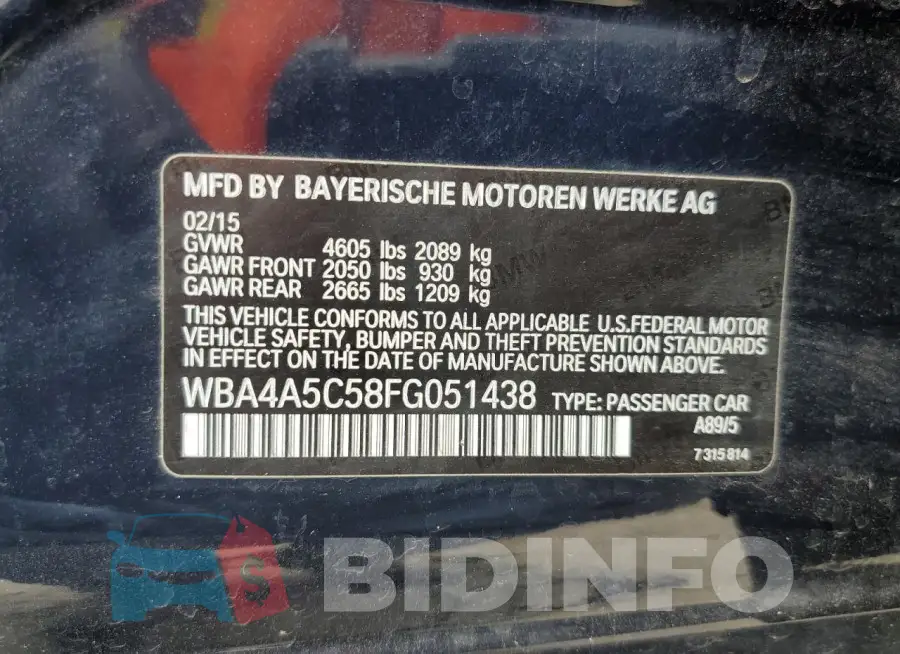 WBA4A5C58FG051438 Photo# 12
