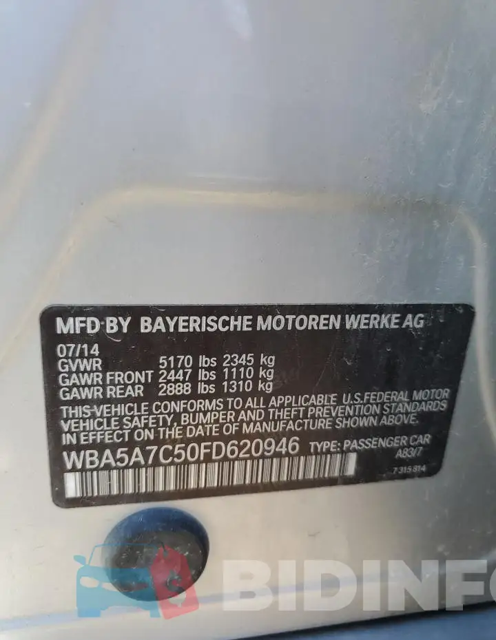 WBA5A7C50FD620946 Photo# 13