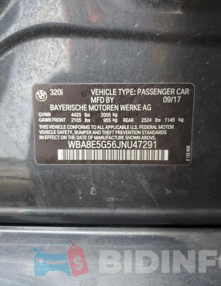 WBA8E5G56JNU47291 Photo# 12