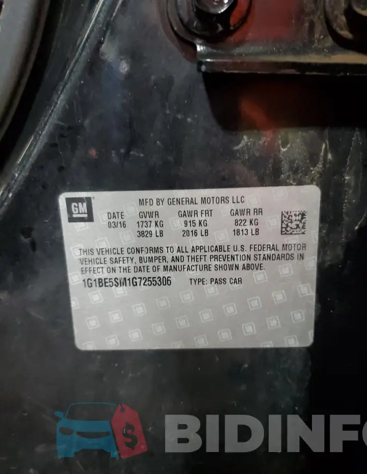 1G1BE5SM1G7255306 Photo# 12