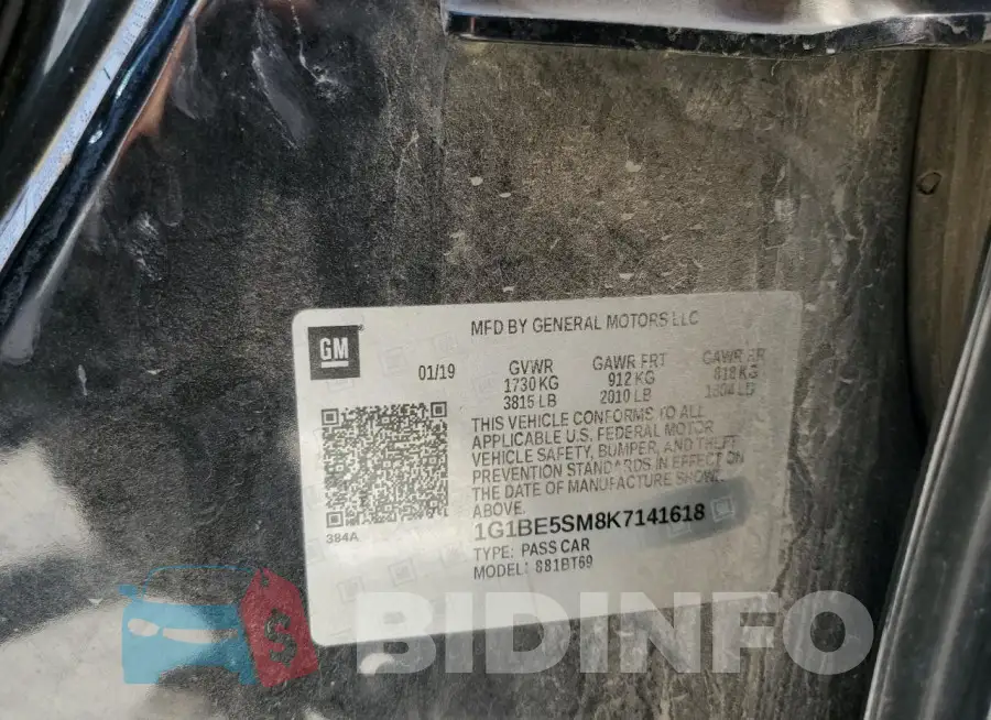 1G1BE5SM8K7141618 Photo# 12