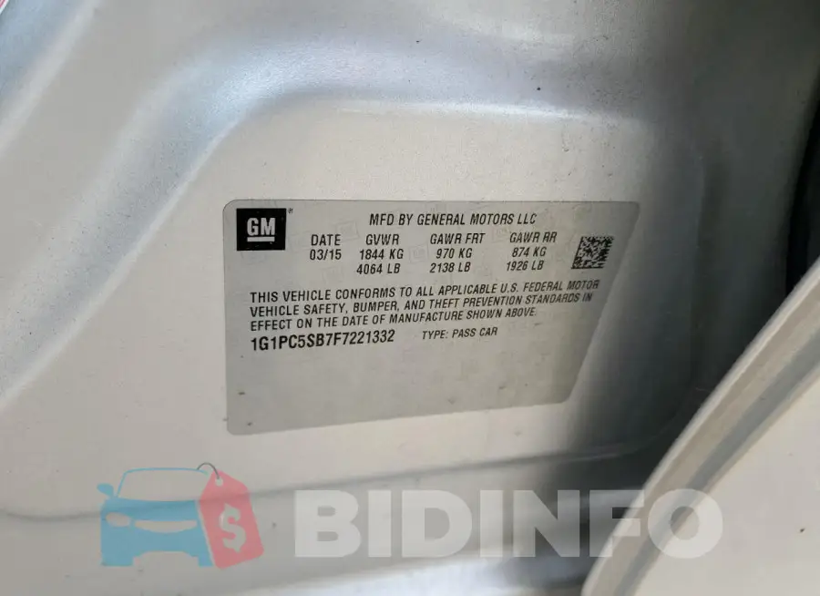 1G1PC5SB7F7221332 Photo# 12
