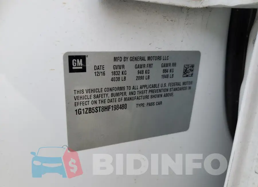 1G1ZB5ST8HF198480 Photo# 12