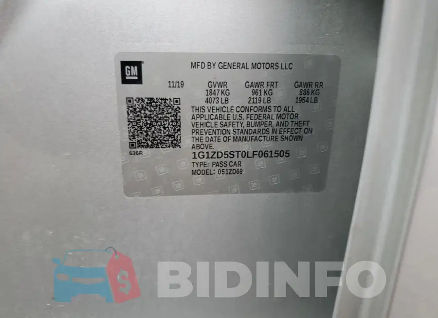 1G1ZD5ST0LF061505 Photo# 12