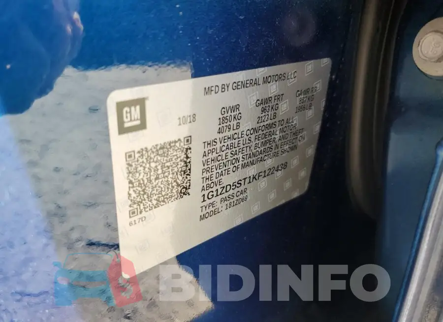 1G1ZD5ST1KF122438 Photo# 13
