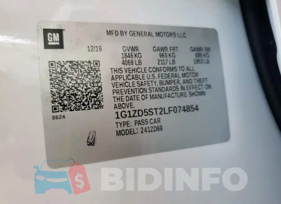 1G1ZD5ST2LF074854 Photo# 12