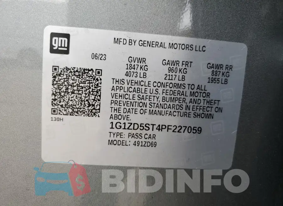 1G1ZD5ST4PF227059 Photo# 13