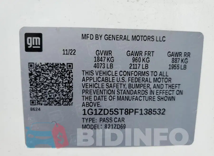 1G1ZD5ST8PF138532 Photo# 12