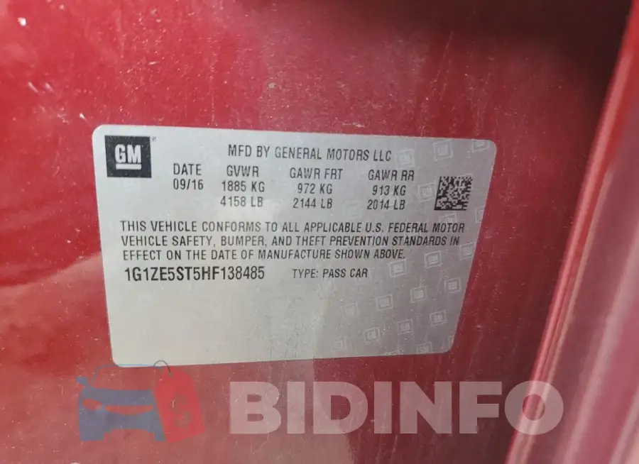 1G1ZE5ST5HF138485 Photo# 12