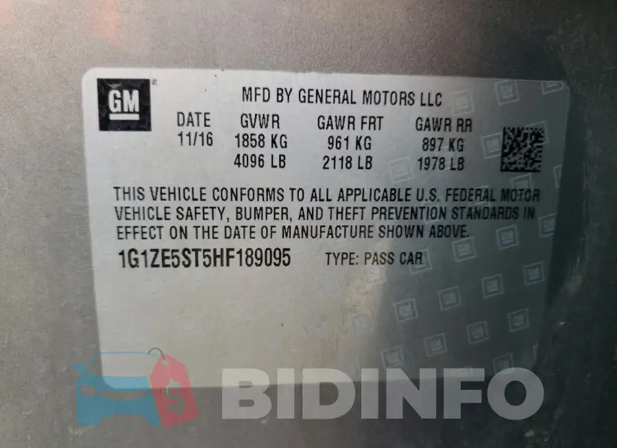 1G1ZE5ST5HF189095 Photo# 12
