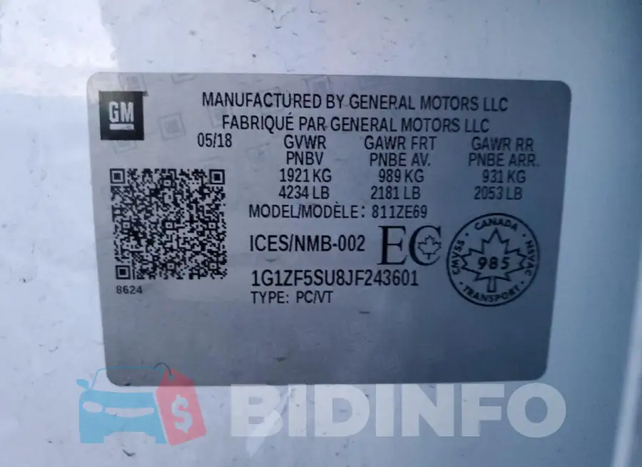 1G1ZF5SU8JF243601 Photo# 12