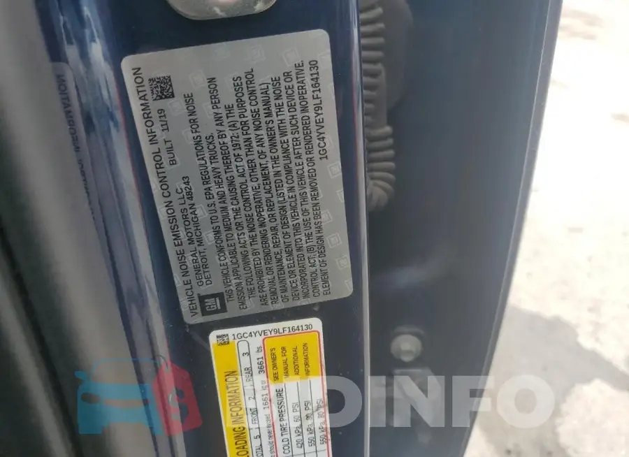 1GC4YVEY9LF164130 Photo# 12