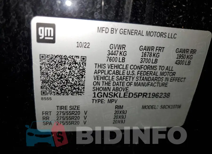 1GNSKLED5PR196238 Photo# 13