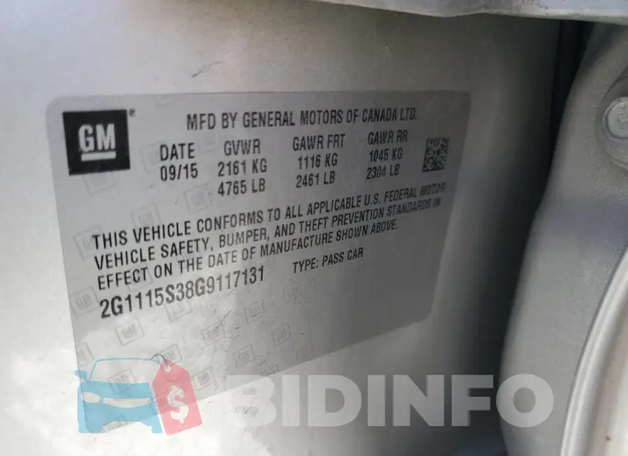 2G1115S38G9117131 Photo# 12