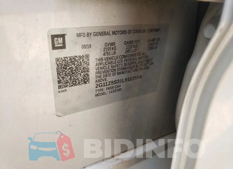 2G11Z5S31L9102554 Photo# 13