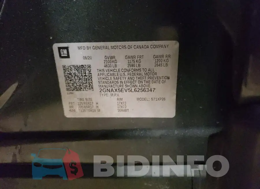 2GNAX5EV5L6256347 Photo# 13