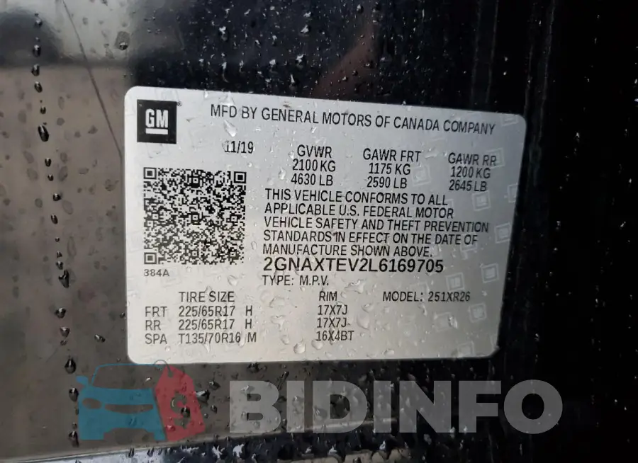 2GNAXTEV2L6169705 Photo# 12