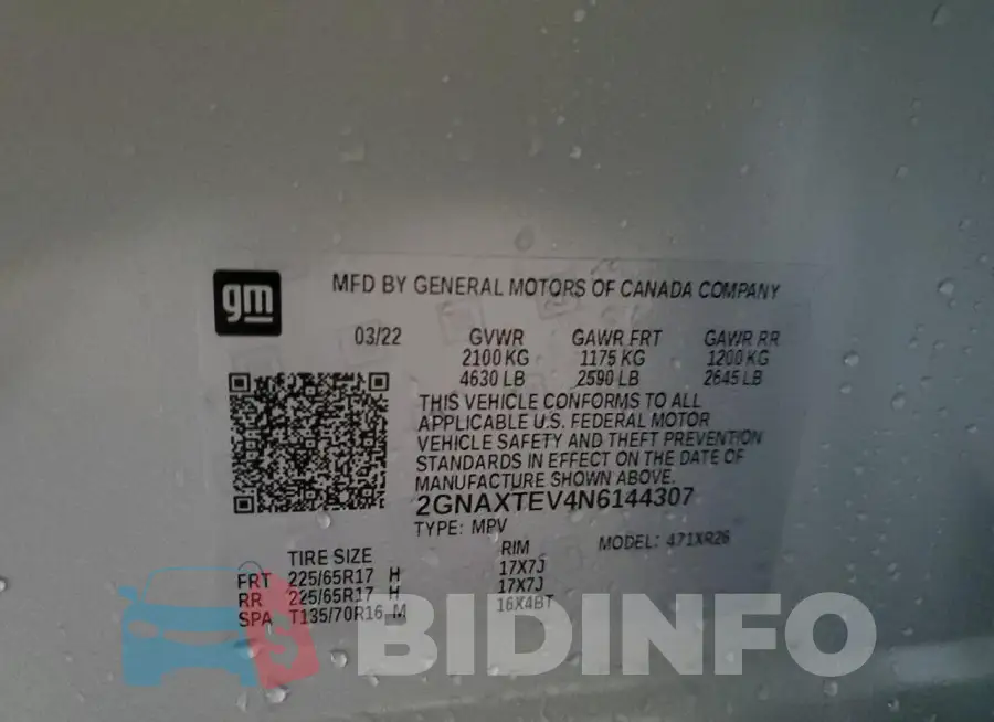 2GNAXTEV4N6144307 Photo# 13
