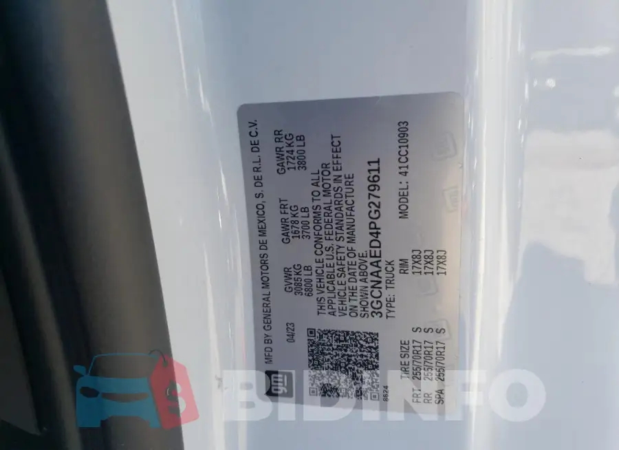 3GCNAAED4PG279611 Photo# 13