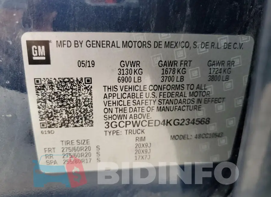 3GCPWCED4KG234568 Photo# 14