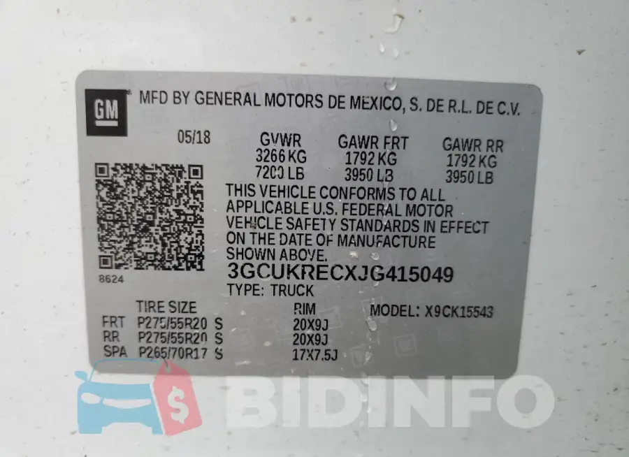 3GCUKRECXJG415049 Photo# 13