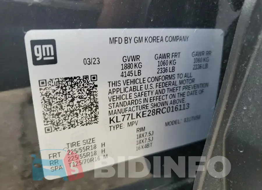 KL77LKE28RC016113 Photo# 13