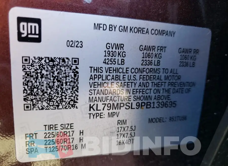KL79MPSL9PB139695 Photo# 14